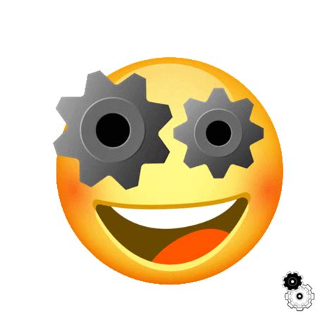 Emoji Gear Sticker by Simplemachine for iOS & Android | GIPHY