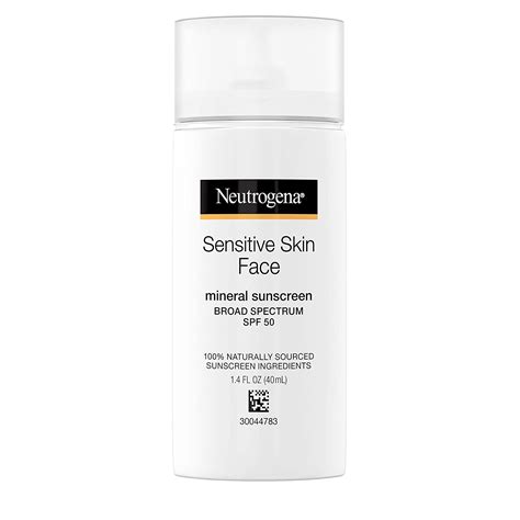 Neutrogena Sensitive Skin Face Sunscreen SPF 50 | 1.4 Ounce ...