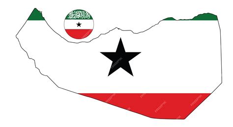 Premium Vector | Somali land map and flag vector