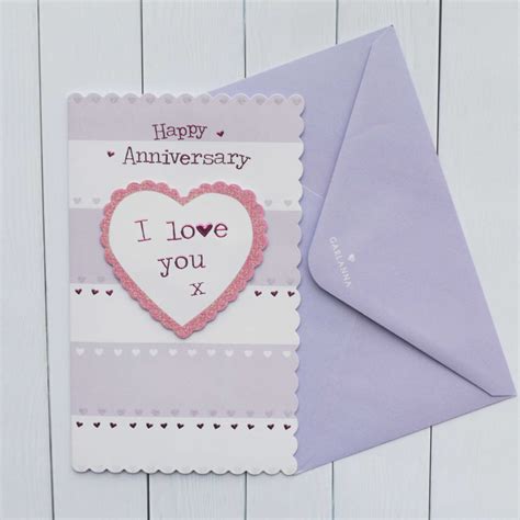 Anniversary Card Happy Anniversary I Love You - Garlanna Greeting Cards