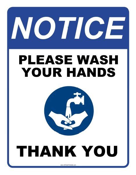 Please Wash Your Hands Sign – Free Printable