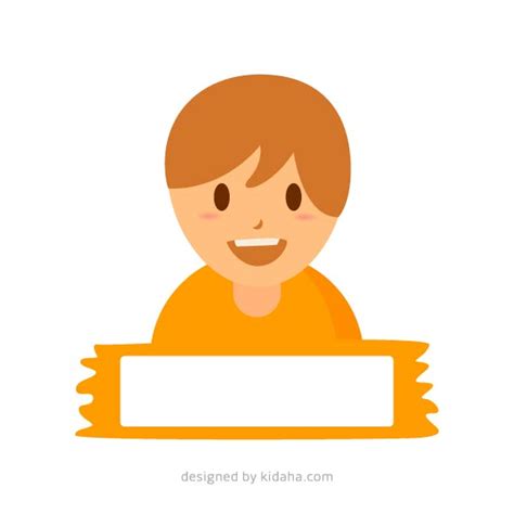 Boy with blank name tag free educational clip art – KIDAHA