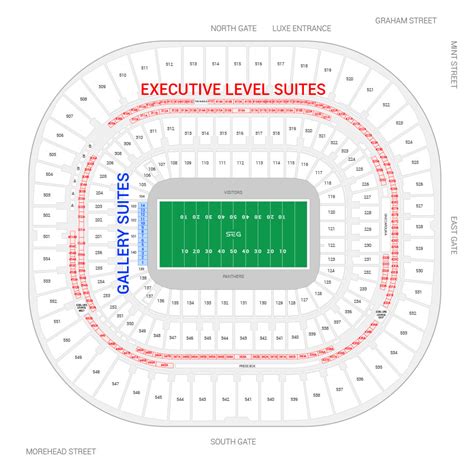 Carolina Panthers Stadium Seating Map | Elcho Table