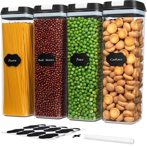 Kitchen Food Storage Container Pantry Organization Set - 4 Pack ...