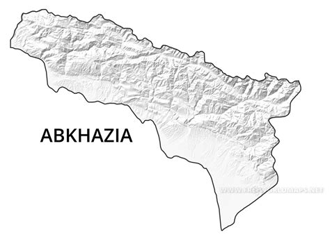 Abkhazia Physical Map