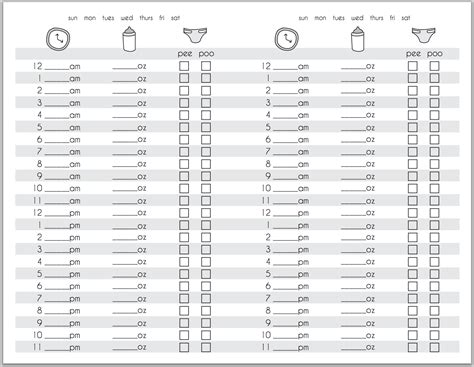 3 Best Images of Printable Baby Feeding Schedule Chart - Baby Formula ...