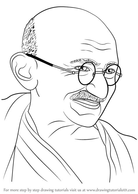 Mahatma Gandhi Pencil Coloring Pages