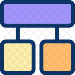 Block diagram Icon - Download in Colored Outline Style