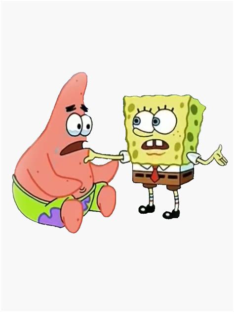 "Spongebob cheering Patrick up" Sticker for Sale by siyakottamasu ...