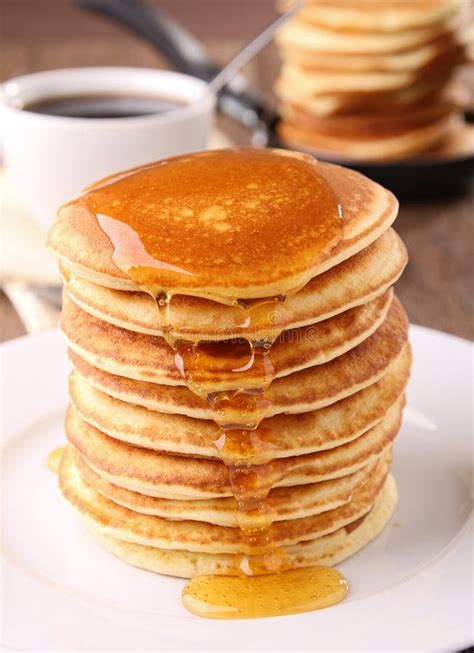 Pancakes and syrup stock image. Image of brunch, dessert - 22492073