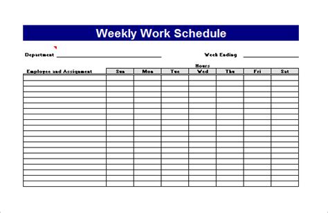 Work Plan Template Word