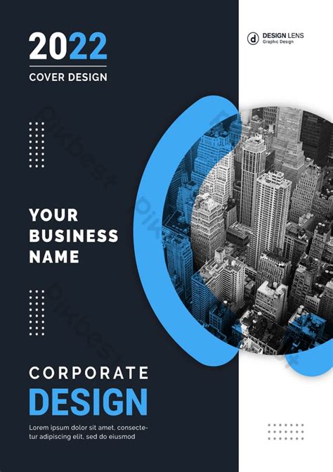 Corporate Book Cover Design Template In A4 Stock Illustration Download ...