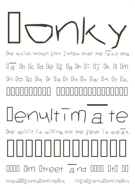 Wonky font