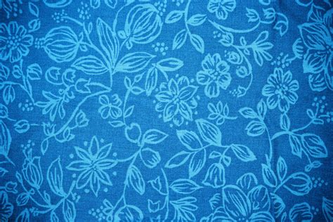 Sky Blue Fabric with Floral Pattern Texture – Photos Public Domain