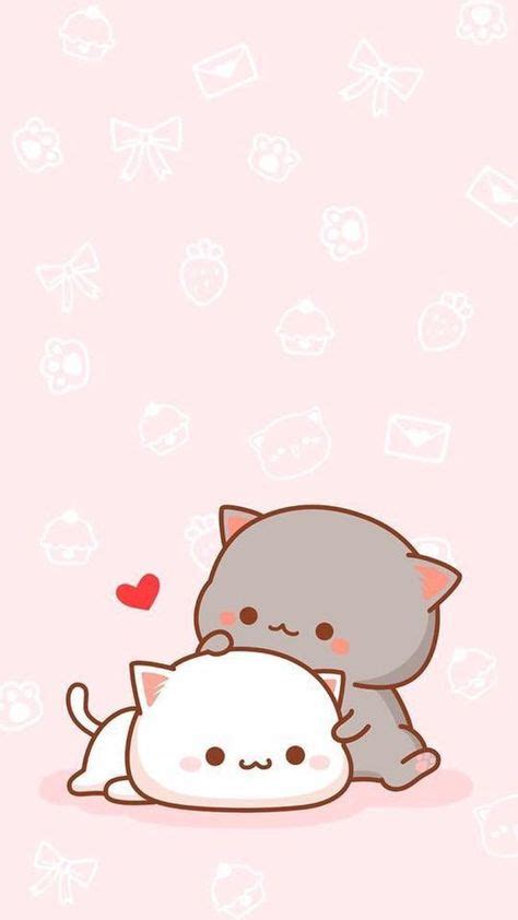 Pink Kawaii Cat Wallpaper