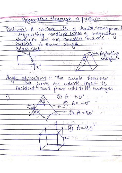 SOLUTION: Refraction through a prism - Studypool