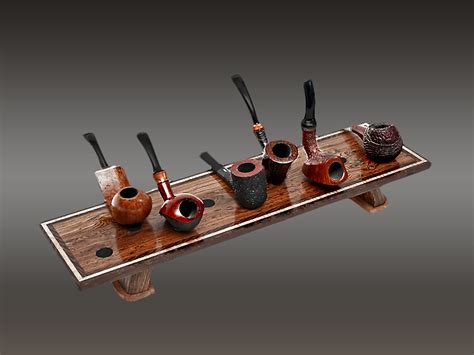 Bacote: 9 Pipe Stand | Exotics - Handmade Pipe Stands by Neal Yarm