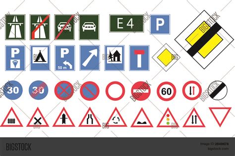 Europe Road Signs Image & Photo (Free Trial) | Bigstock