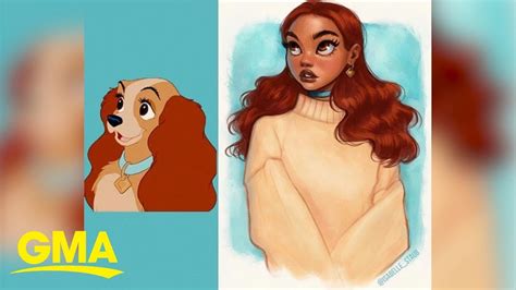 Artist draws Disney animal characters as humans and they’re stunning l ...