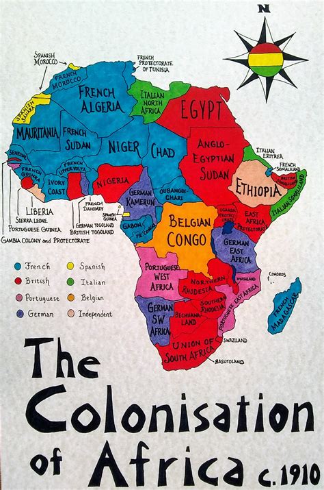 Scramble for Africa Hand Drawn Map | Etsy