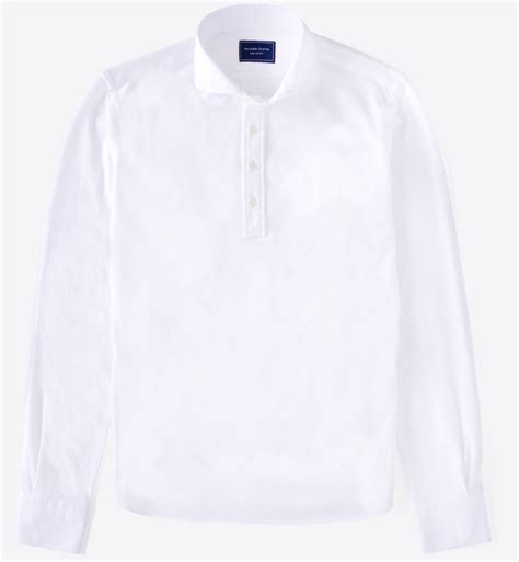 White Long Sleeve Polo by Proper Cloth