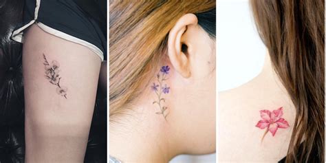 40+ Cute and Tiny Floral Tattoos for Women - TattooBlend