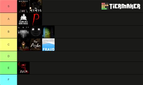 Roblox Horror Games Tier List (Community Rankings) - TierMaker