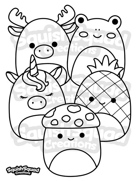 Cute Squishmallow Printable Coloring Page For Kids And Adults ...