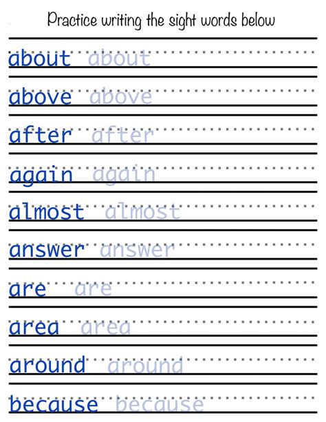 2nd Grade Sight Words Flashcards - Etsy