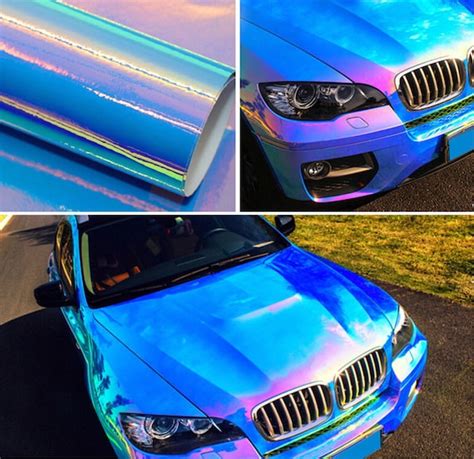 Holographic Neo Chrome Vinyl Car Wrap Stickers Blue Color Cool | Etsy