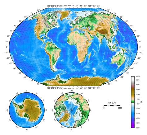 Large detailed physical map of the World. Large detailed physical World ...