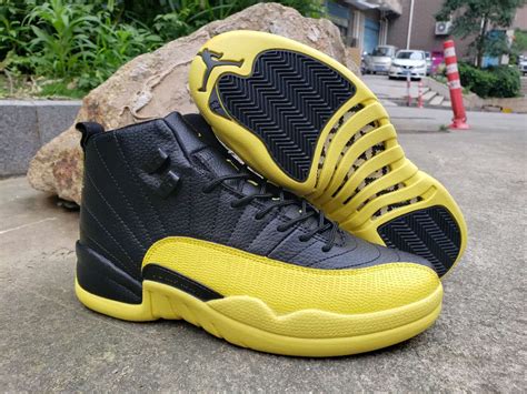 Air Jordan 12 Black Yellow For Sale – The Sole Line