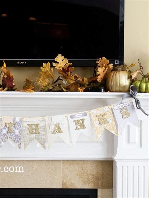 DIY Give Thanks Thanksgiving Banner Story - The Polka Dot Chair