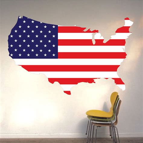 American Flag Wall Decal Patriotic Wall Decor Large US Flag Stickers ...