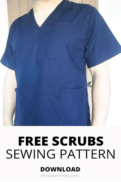 DIY scrubs uniform (top and pants). Download the FREE PDF sewing ...