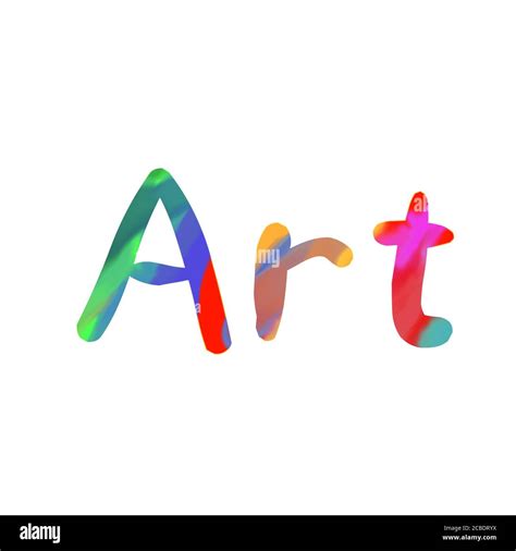 Illustration of text "Art". Rendering of the text "Art". Clip art of ...