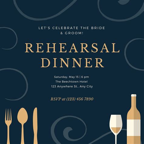 Design Custom Rehearsal Dinner Invitations - Canva