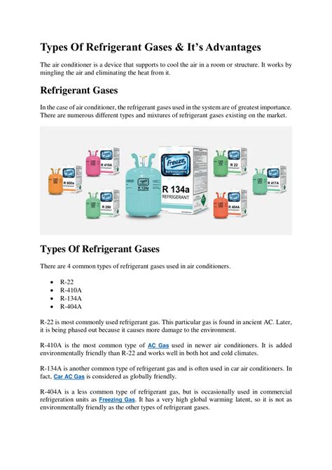 PPT - Types Of Refrigerant Gases PowerPoint Presentation, free download ...