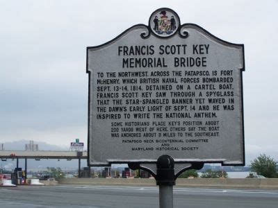 Francis Scott Key Memorial Bridge Marker. Click for full size. Francis ...