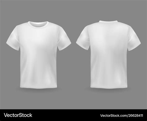 T-shirt mockup white 3d blank front Royalty Free Vector