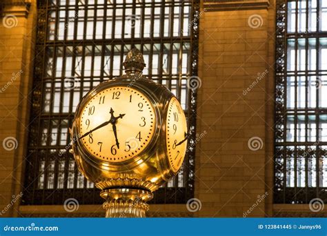 Closeup of Clock in Grand Central Station in New York Stock Image ...