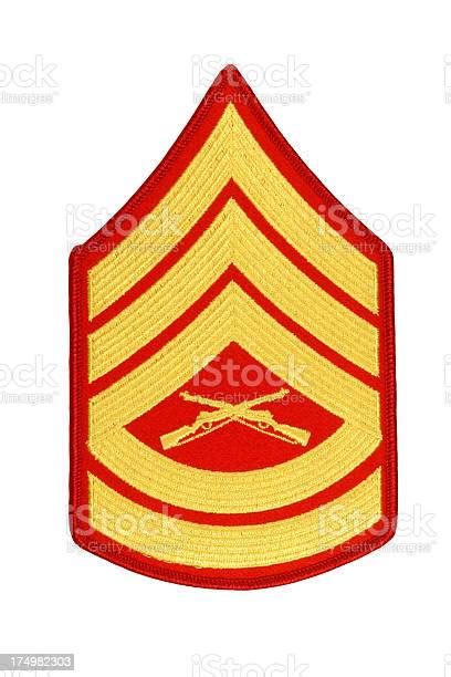 Us Marine Gunnery Sergeant Rank Patch Stock Photo - Download Image Now ...