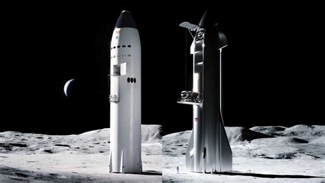 Starship (SpaceX) Moon vs Moon 1 (c) - TESLARATI