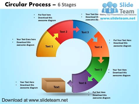 Circular process 6 stages powerpoint diagrams and powerpoint templates