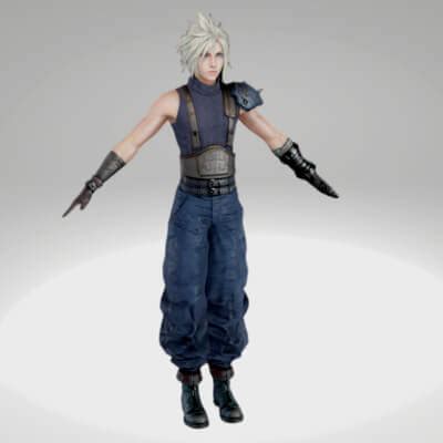 Final Fantasy - Ff7R - Cloud Strife 3D Model by Breakaway