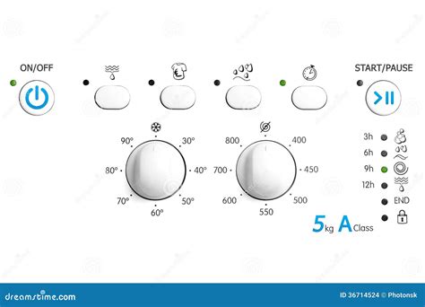 Washing Machine Control Panel Stock Photo - Image: 36714524