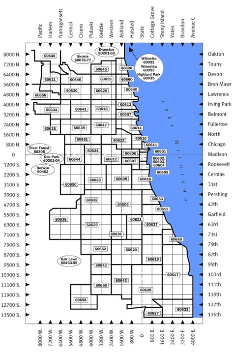 Zip code map | Zip code map, Chicago map, Chicago neighborhoods map