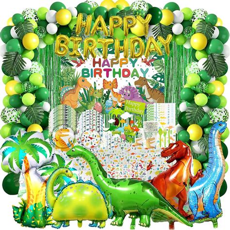 Dinosaur Birthday Party Decorations - Packs Balloons - 226 Pieces ...