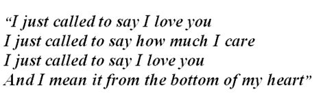 “I Just Called to Say I Love You” by Stevie Wonder - Song Meanings and ...