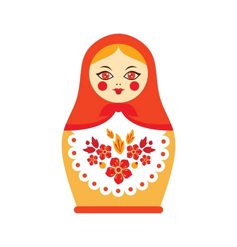 Babushka-matryoshka, traditional Russian wooden nesting doll decorated ...